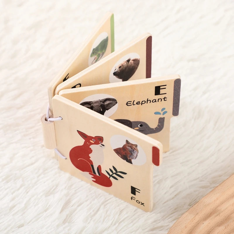 Learning Wooden Animals Book
