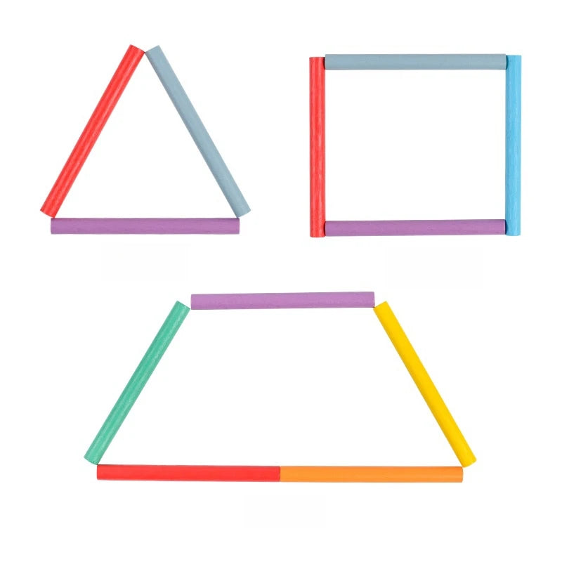 Wooden Color Cognition Stick Balance Games