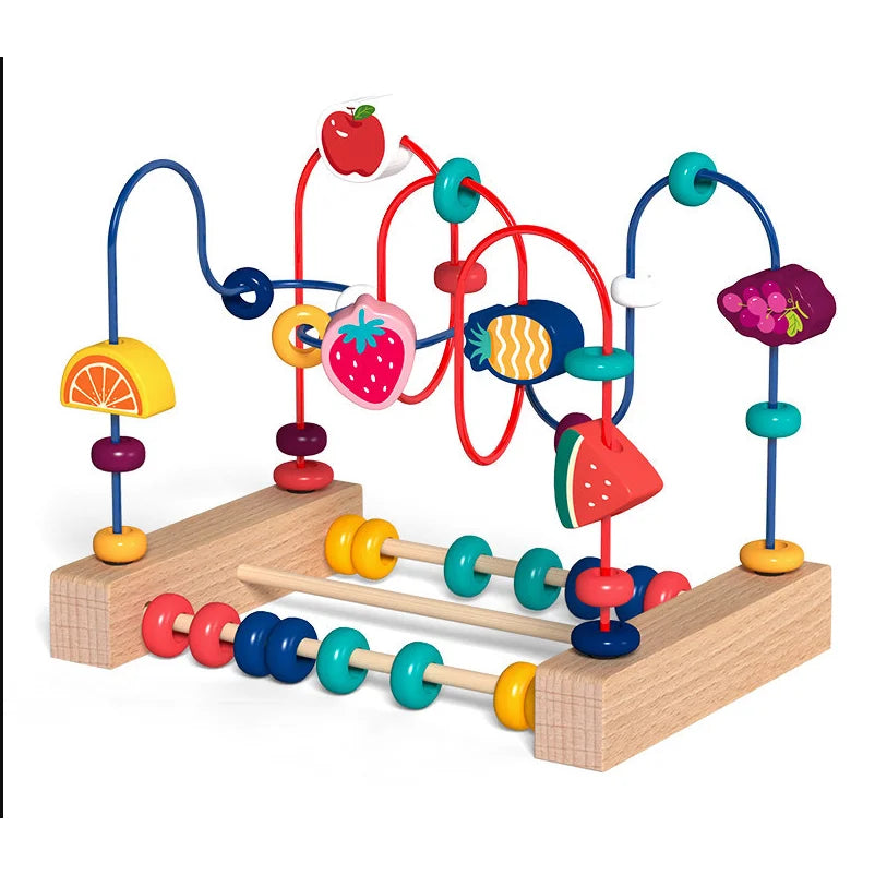 Wooden Roller Coaster Bead Maze