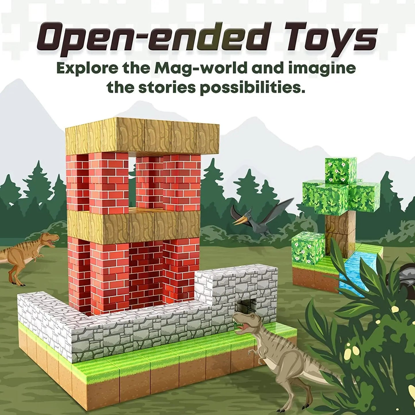 100PCS Magnetic Building Blocks
