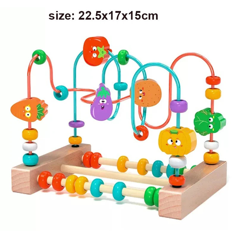 Wooden Roller Coaster Bead Maze