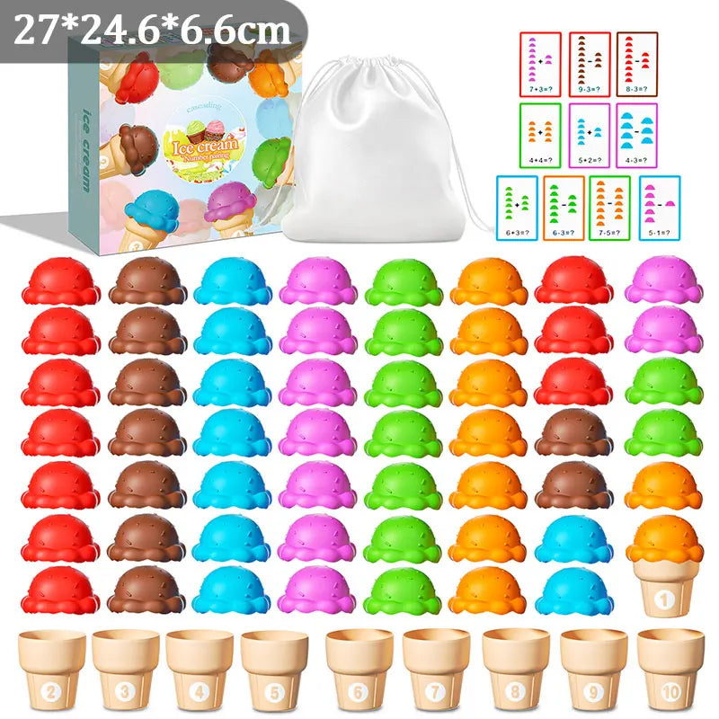 Number Matching Ice Cream Stack