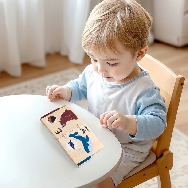 Learning Wooden Animals Book