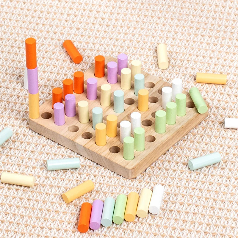 Colorful Wooden Plugboard