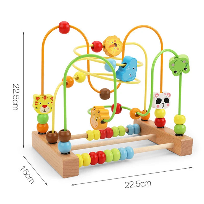 Wooden Roller Coaster Bead Maze
