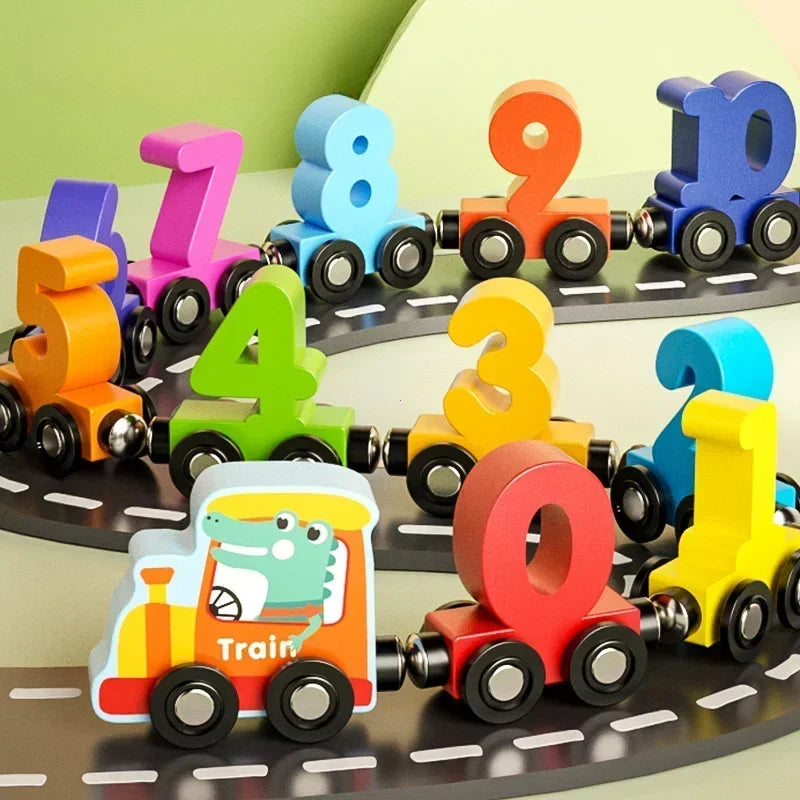 12PCS Magnetic Dinosaur Number Train