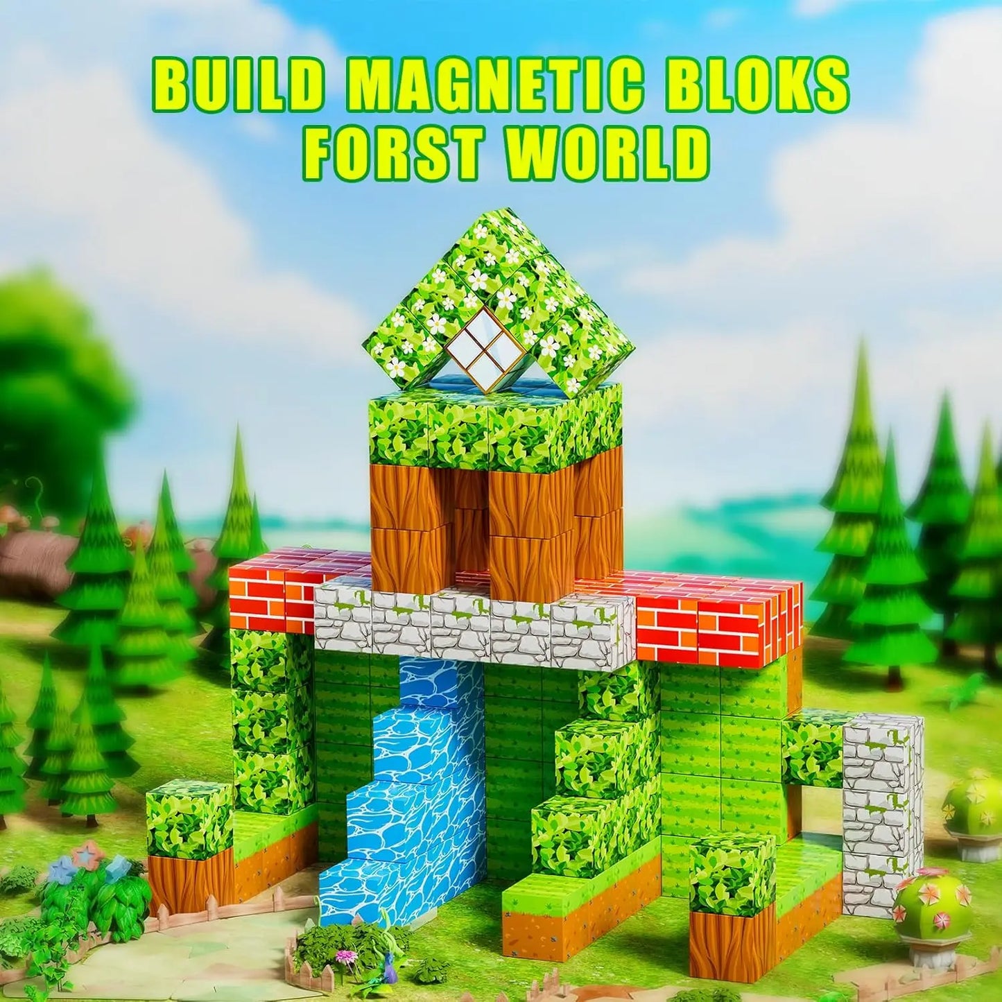 100PCS Magnetic Building Blocks