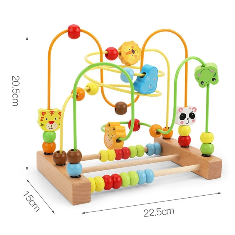 Wooden Roller Coaster Bead Maze