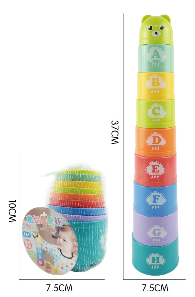 Numbers & Letters Stacking Cups