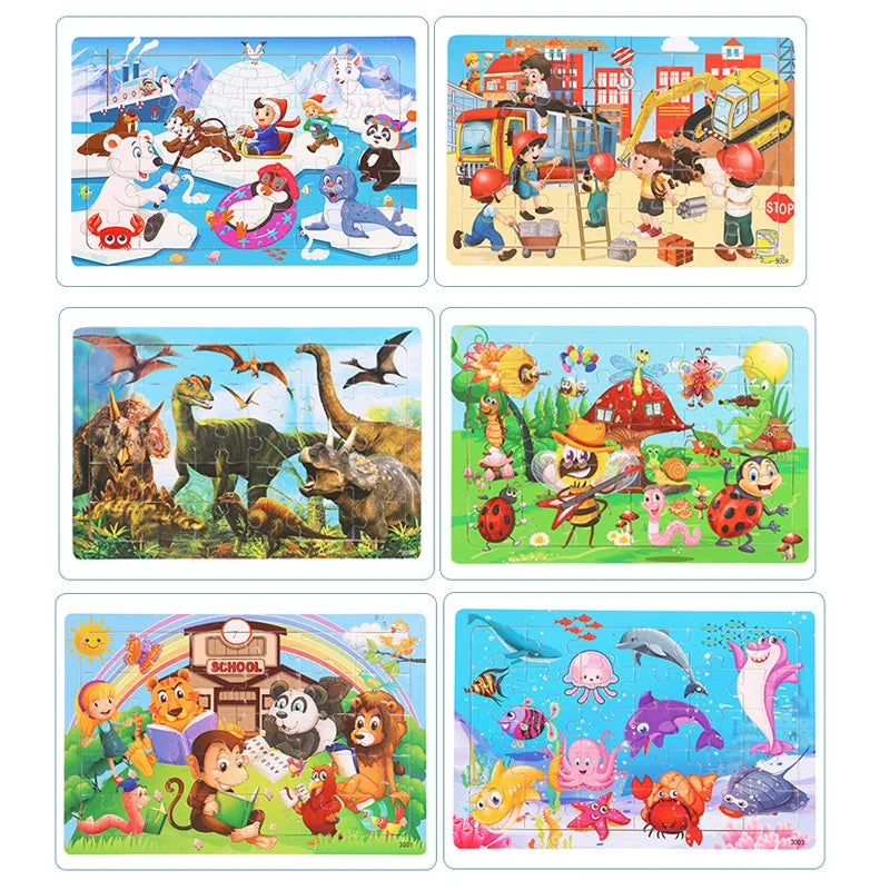 Wooden Cartoon Puzzles