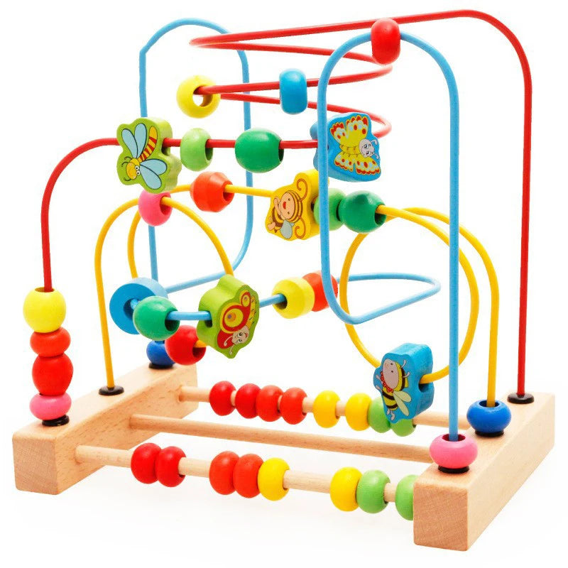Wooden Roller Coaster Bead Maze