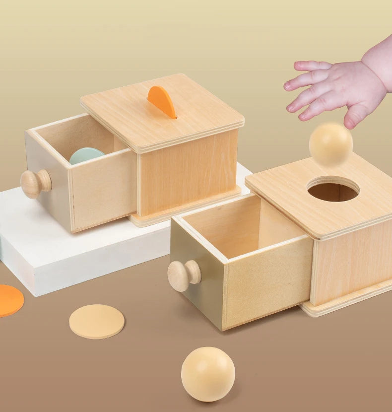 Montessori Macaroon Color Spinning Coin Box
