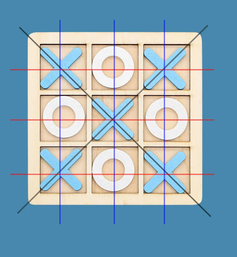 Tic-Tac-Toe Wooden Board Game