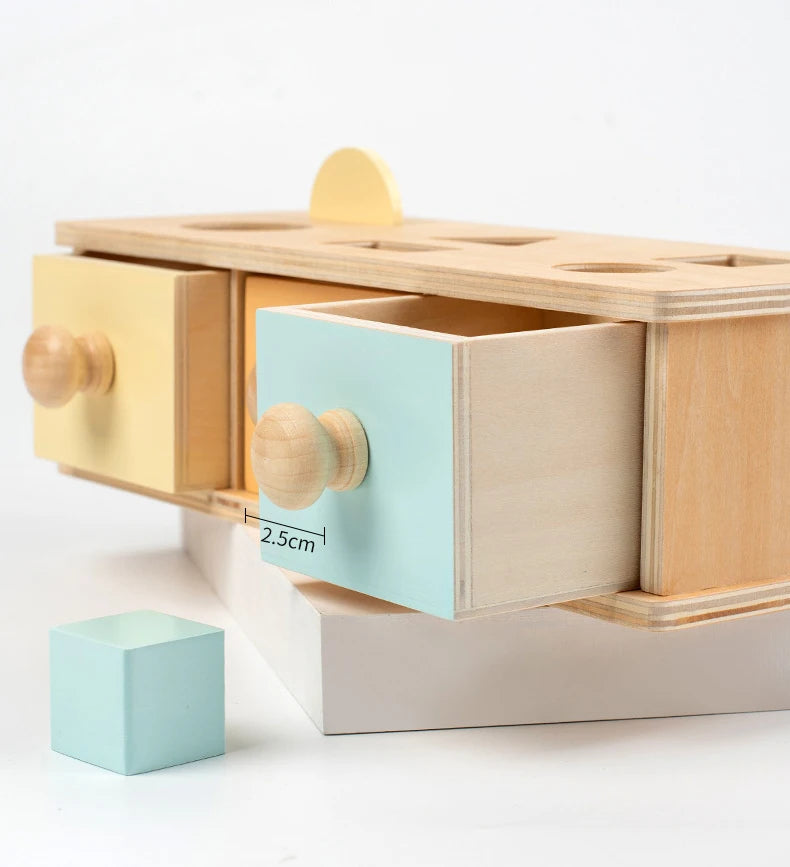 Montessori Macaroon Color Spinning Coin Box