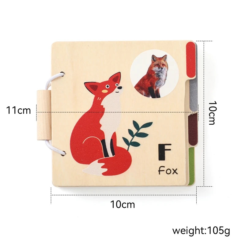 Learning Wooden Animals Book