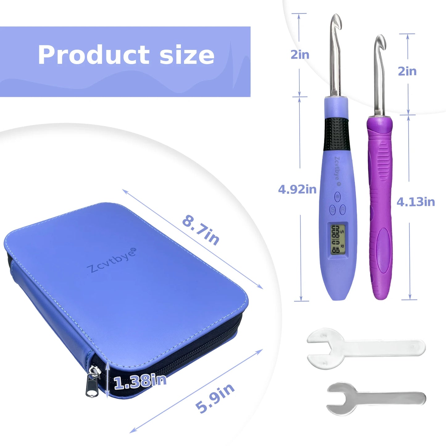 Electric LED Crochet Hook Set
