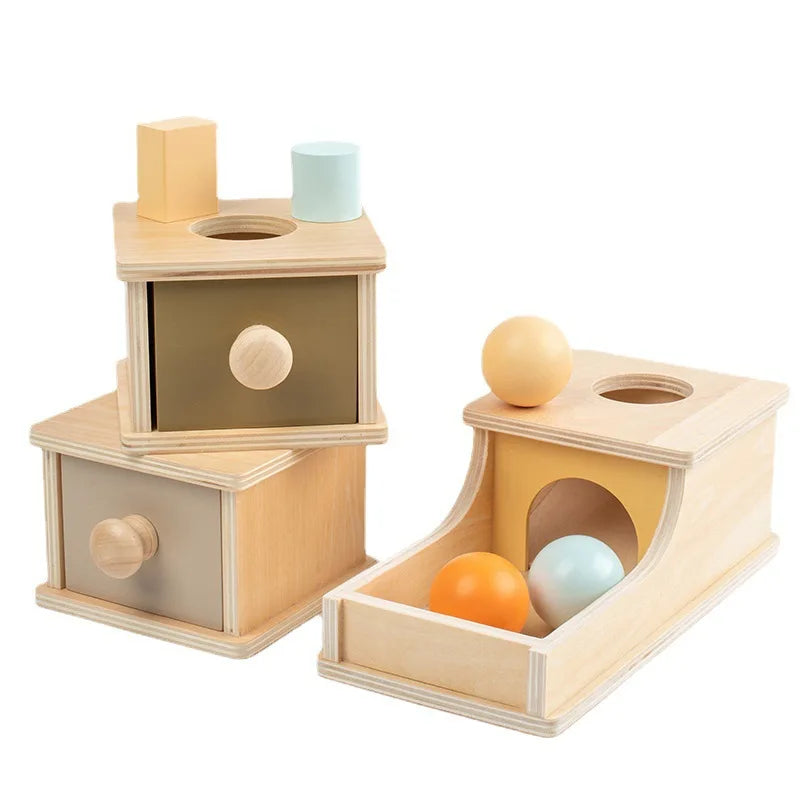 Montessori Macaroon Color Spinning Coin Box