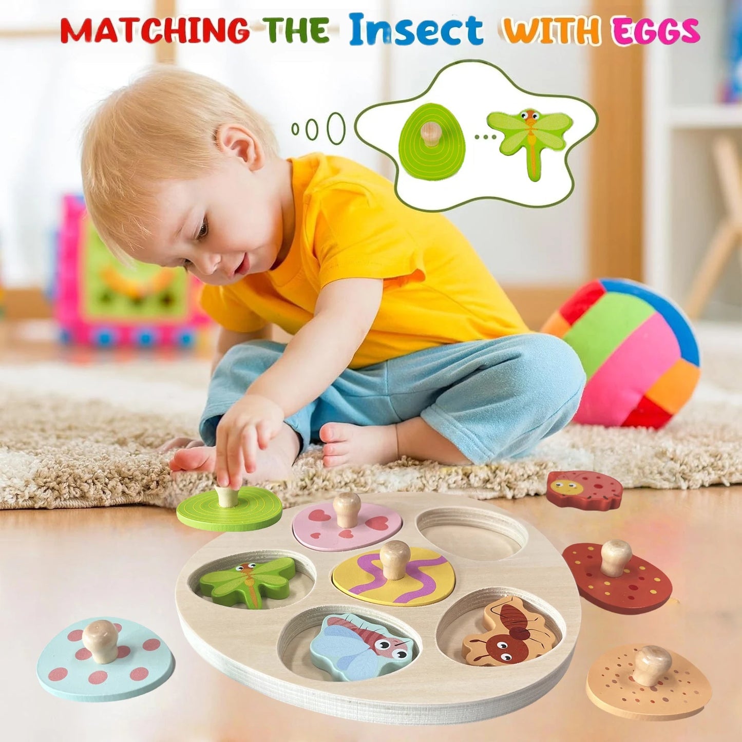 Montessori Matching Egg Puzzle