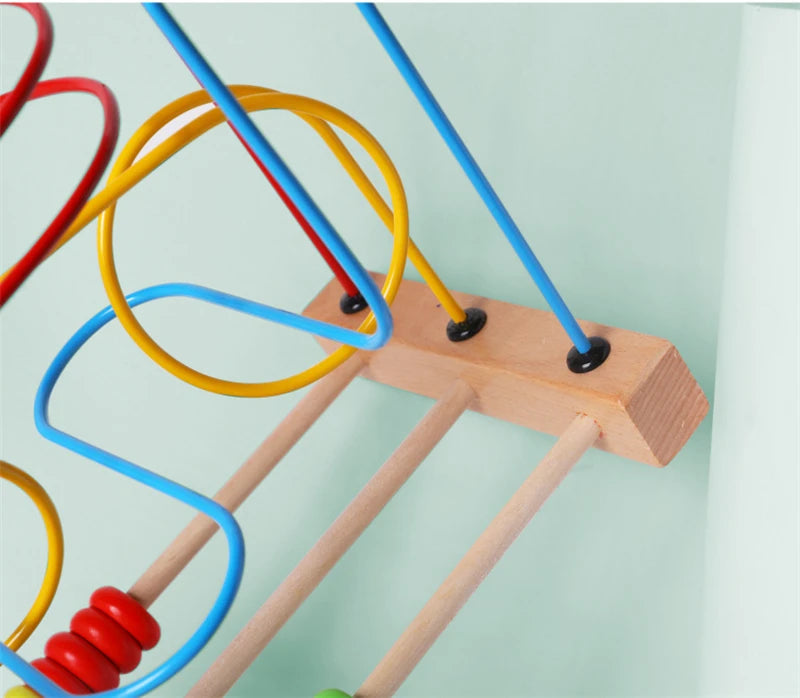 Wooden Roller Coaster Bead Maze