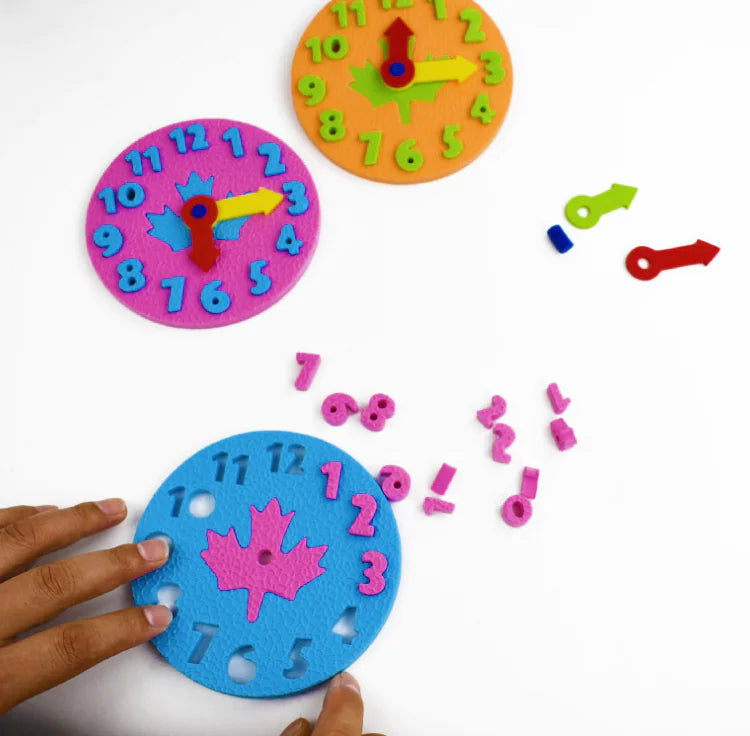 EVA Clock Puzzle Blocks for Time Learning
