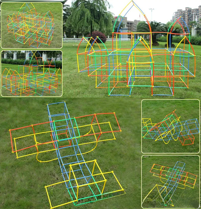 4D Space Straw Building Blocks for Creative Play