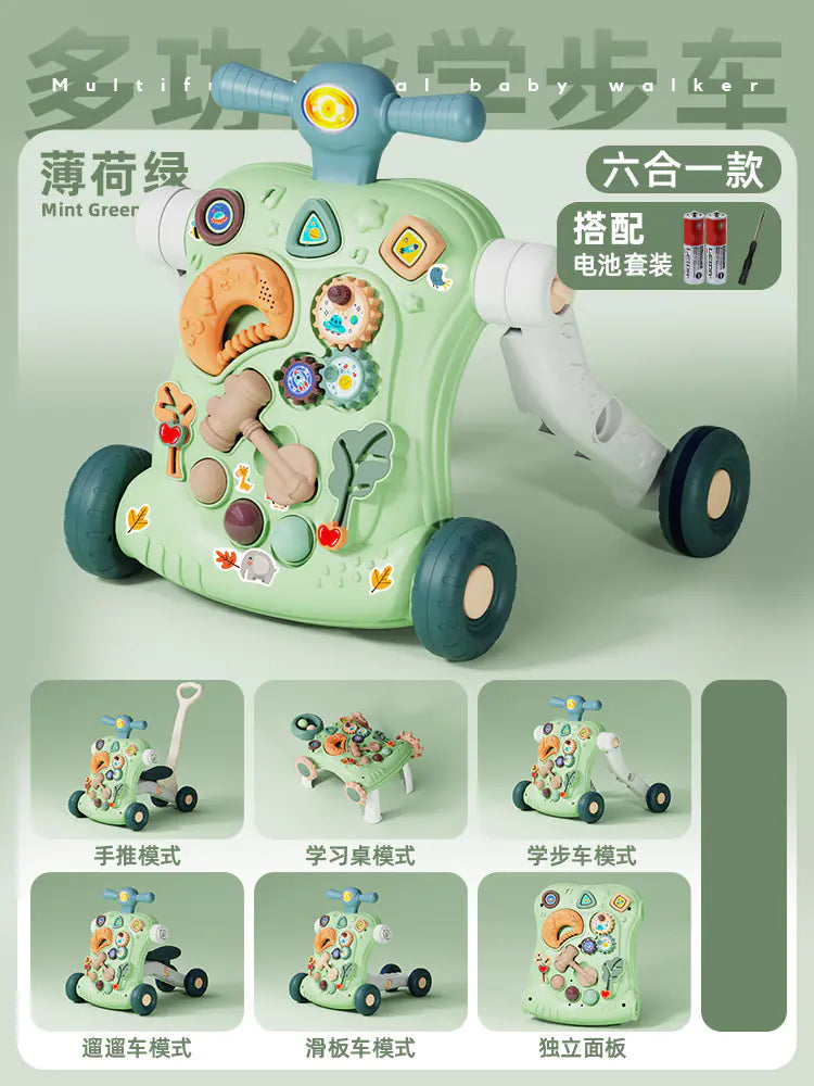 Multifunctional Baby Walker with Anti-Tip Design