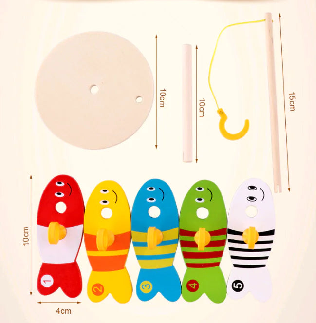 Wooden Fishing Toy Set for Kids
