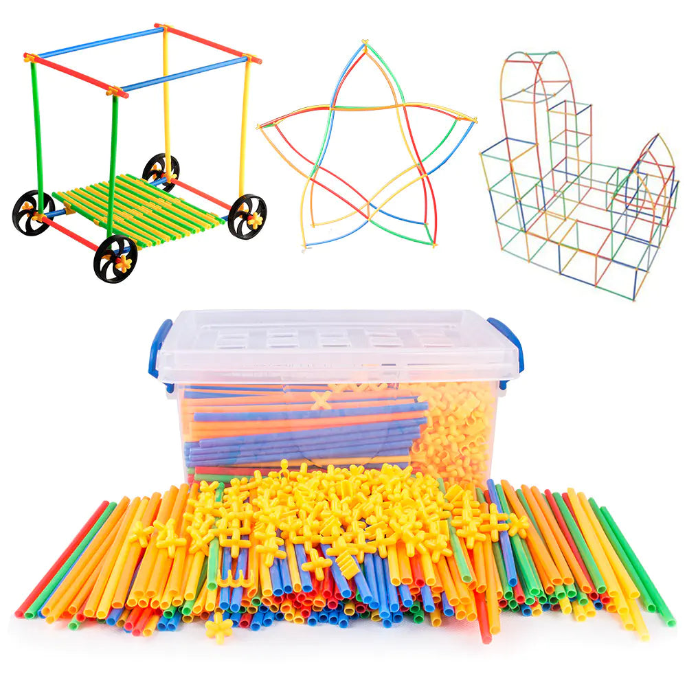 4D Space Straw Building Blocks for Creative Play