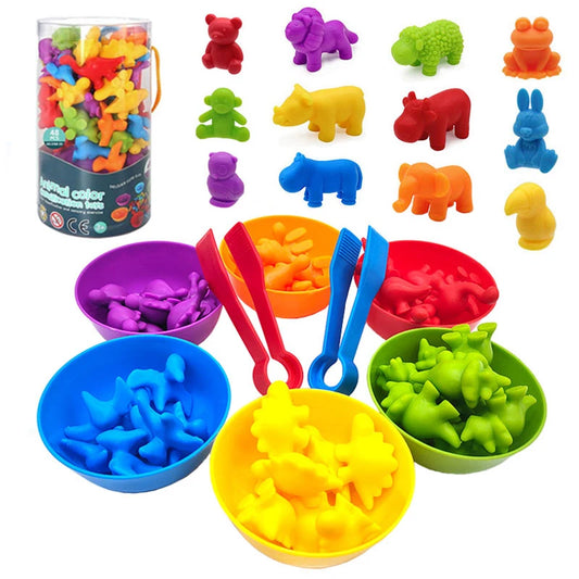 Montessori Colorful Counting Animals