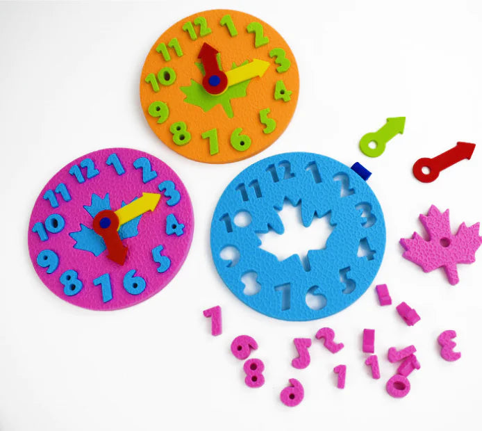 EVA Clock Puzzle Blocks for Time Learning