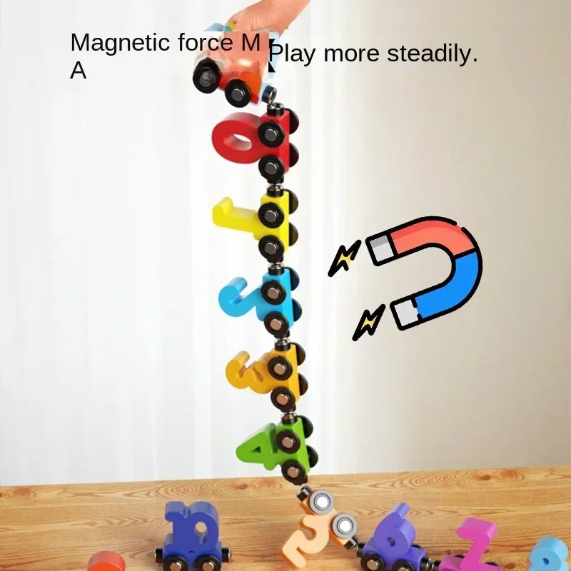 12PCS Magnetic Dinosaur Number Train