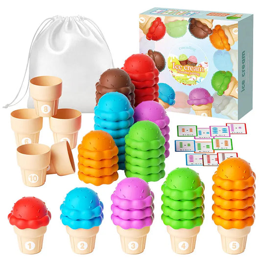 Number Matching Ice Cream Stack
