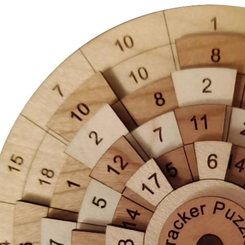Turntable Wooden Number Puzzle IQ