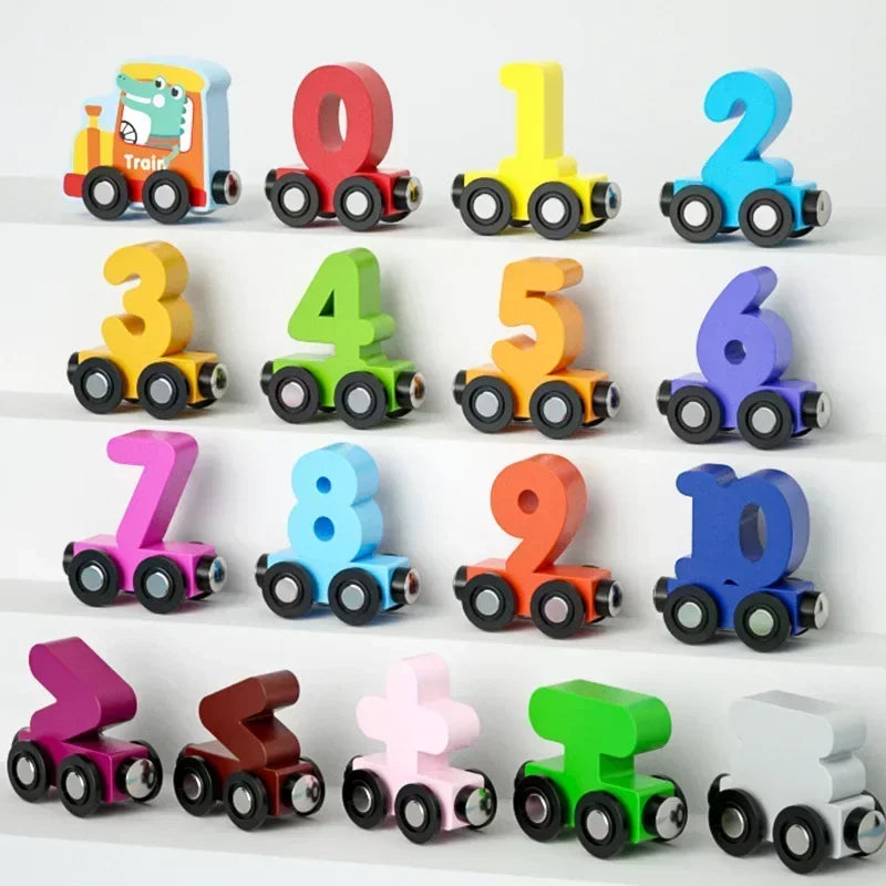 12PCS Magnetic Dinosaur Number Train