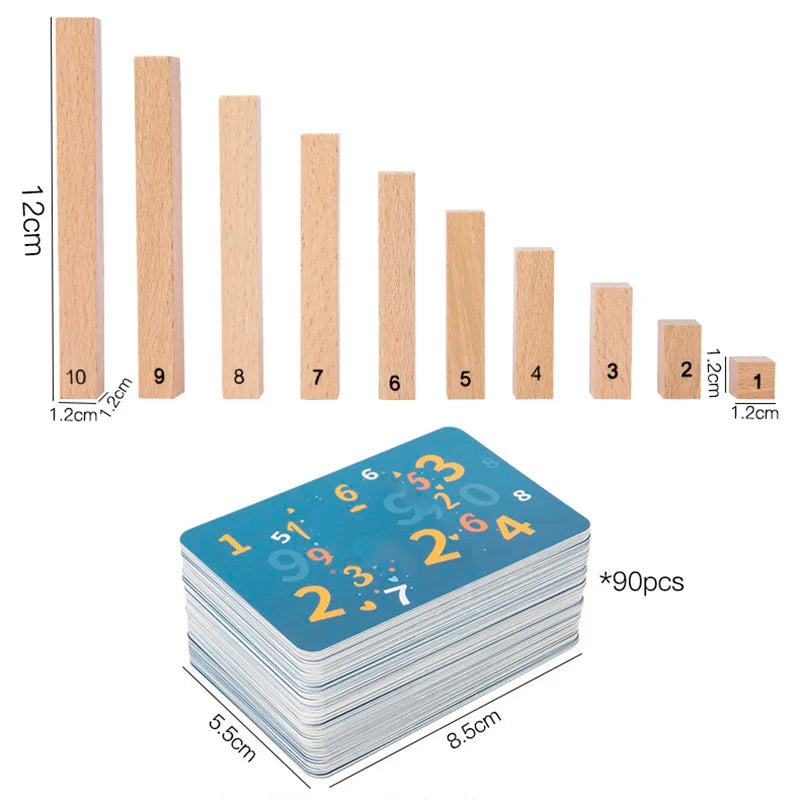 Children's Wooden Number Sticks