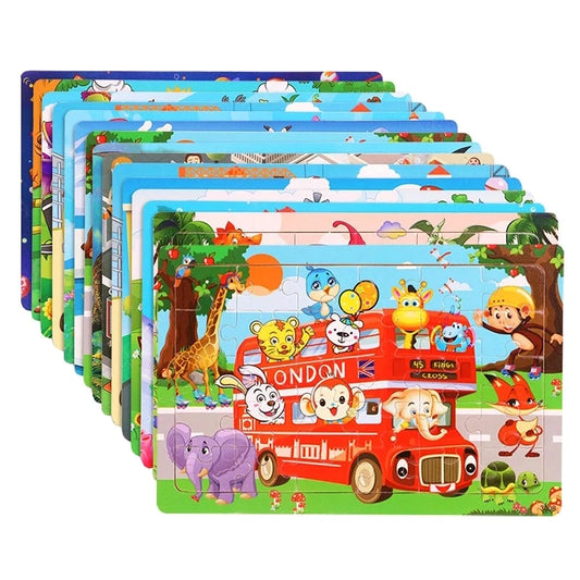 Wooden Cartoon Puzzles
