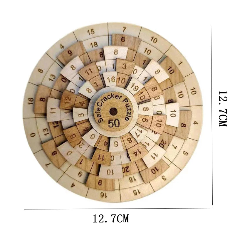 Turntable Wooden Number Puzzle IQ