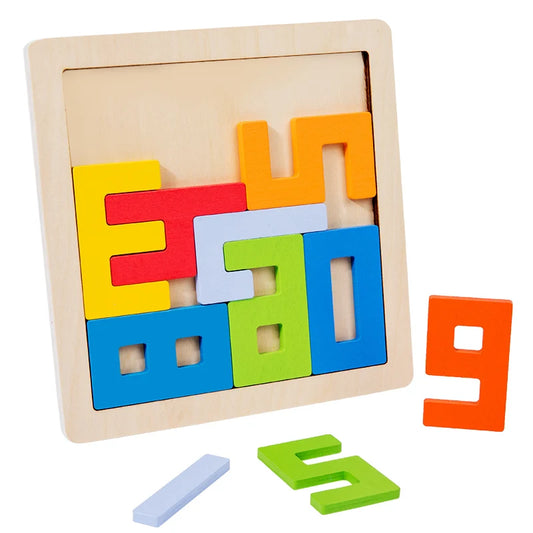 Wooden Tangram Math Board