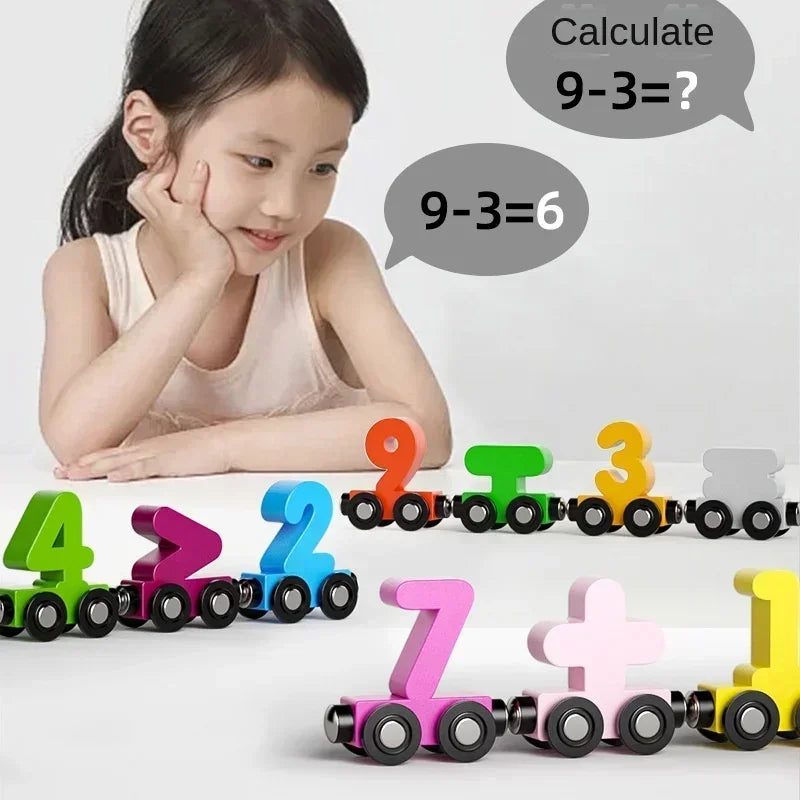 12PCS Magnetic Dinosaur Number Train