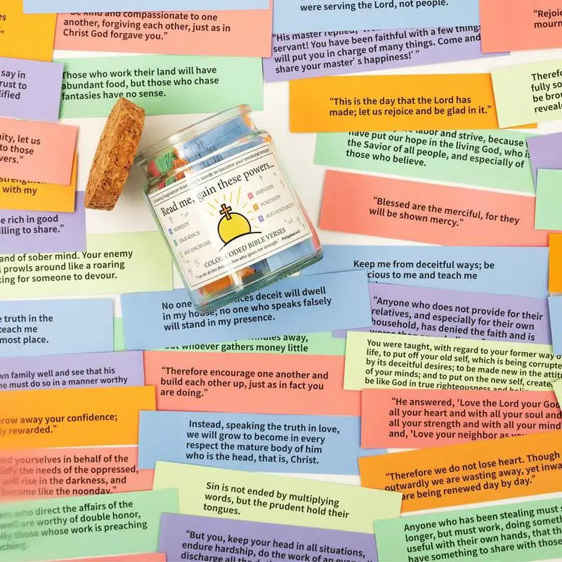 Colorful Bible Verses Jar