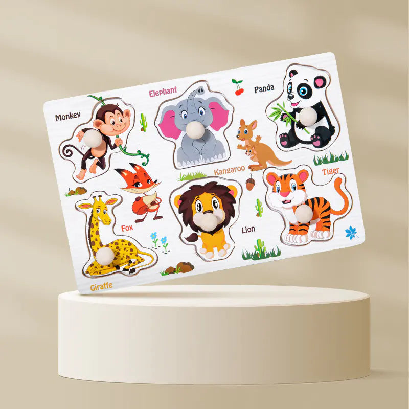 Wooden 3D Animal Puzzle Toy for Early Learning