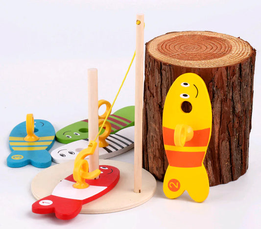 Wooden Fishing Toy Set for Kids