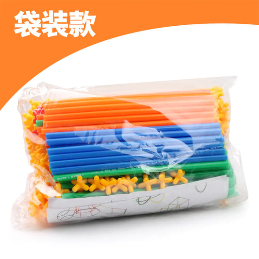 4D Space Straw Building Blocks for Creative Play